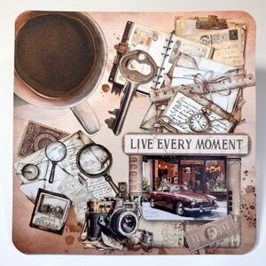 Handmade Gender Neutral Coffee and Travel Greeting Card